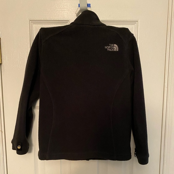 Girls The North Face Fleece Jacket 6x Charcoal Grey Black Silver - Picture 3 of 8